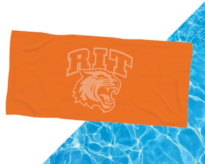 RIT beach towel banner